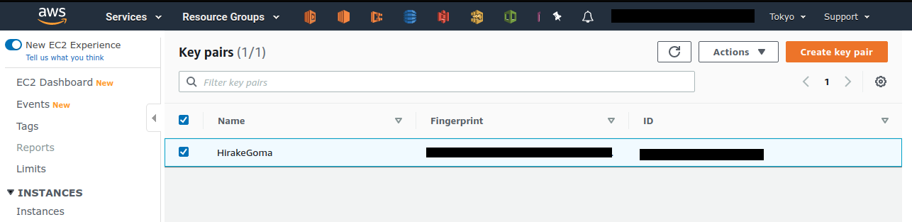 EC2でSSH鍵ペアを削除